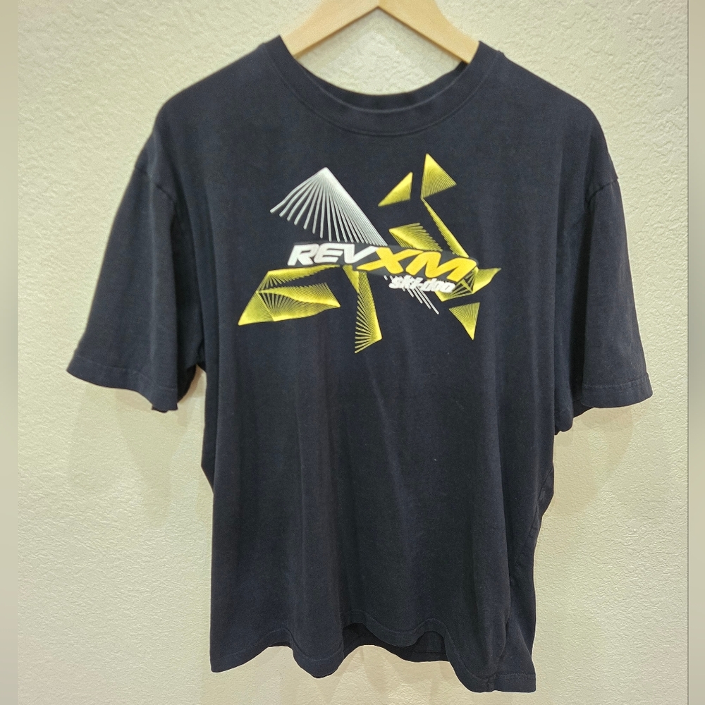 Ski-doo Snowmobile Jet Ski Men's Black and Yellow Graphic Tee